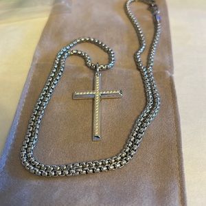 Cross Necklace for Men ~ Sterling Silver